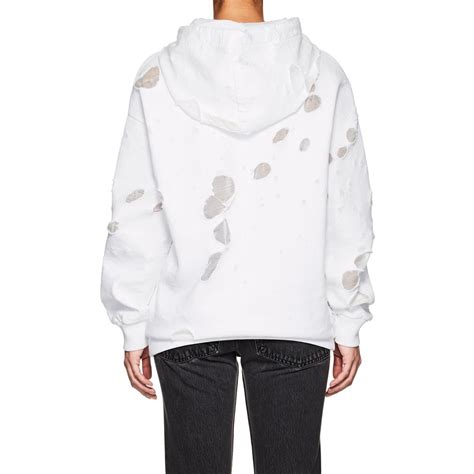 givenchy white hoodie white|givenchy hoodie distressed.